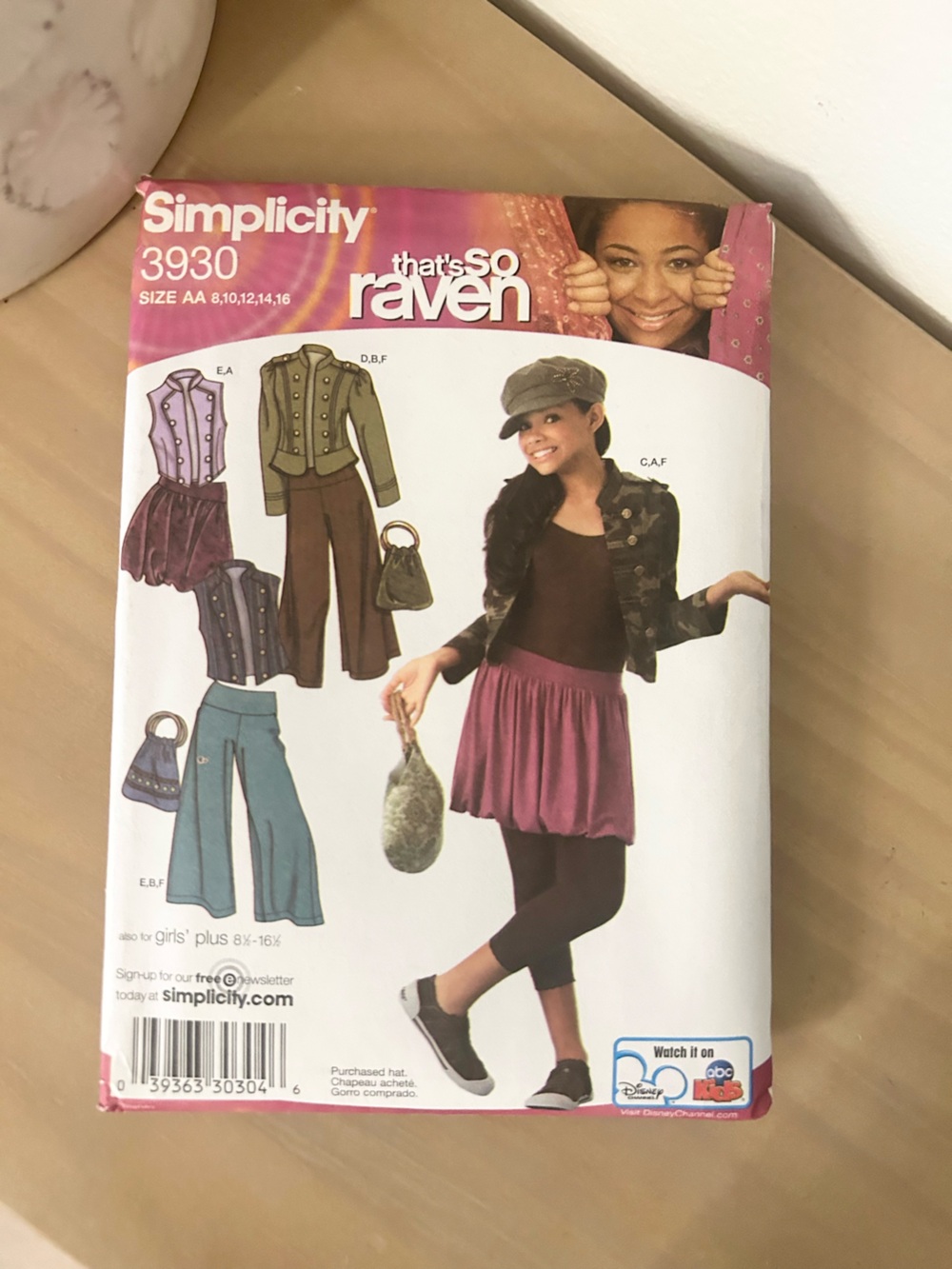 Vintage Simplicity 3930 “That’s So Raven” Girls Clothing Sewing Pattern 8-16